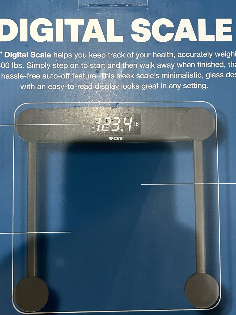 CVS Glass Digital Bathroom Scale in Black